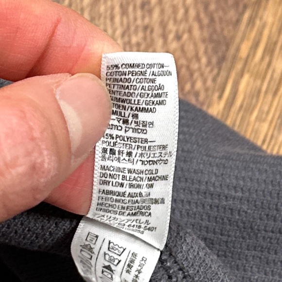 Vintage Y2K American Apparel Dexter Thermal Waffle Knit L/S T Shirt Mens 2XL - Picture 6 of 8